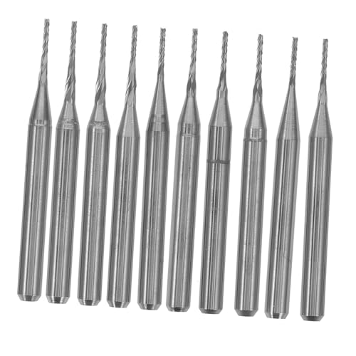 Ciieeo 10 Stück Teiliges End Mill Gravurfräser Hartmetall Cnc Router Bits mit Schaft Präzise Fräswerkzeuge für Pcb Holz Kunststoff Metall für Gravur und Schneiden Ciieeo 10 Stück Teiliges End Mill Gravurfräser Hartmetall Cnc Router Bits mit Schaft Präzise Fräswerkzeuge für Pcb Holz Kunststoff Metall für Gravur und Schneiden von Ciieeo