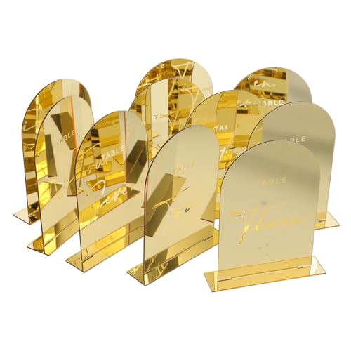 Ciieeo 10 Stück Teiliges Goldene Tischnummern für Hochzeiten Feierliche Anlässe und Veranstaltungen Runde Kanten Sichere Handhabung für Empfangsdekoration und Tischschilder Ciieeo 10 Stück Teiliges Goldene Tischnummern für Hochzeiten Feierliche Anlässe und Veranstaltungen Runde Kanten Sichere Handhabung für Empfangsdekoration und Tischschilder von Ciieeo