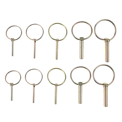 Ciieeo 10 Stück Teiliges Heavy Duty Sicherungsstifte aus Verzinktem Kohlenstoffstahl Rost Korrosionsbeständig für Anhänger Traktoren Mäher Schnelle Befestigung von Rädern und Kupplungen Ciieeo 10 Stück Teiliges Heavy Duty Sicherungsstifte aus Verzinktem Kohlenstoffstahl Rost Korrosionsbeständig für Anhänger Traktoren Mäher Schnelle Befestigung von Rädern und Kupplungen von Ciieeo