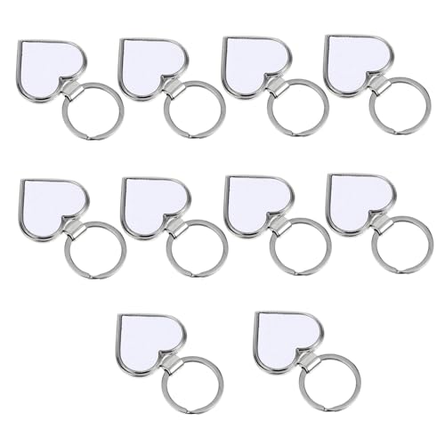 Ciieeo 10 Stück Teiliges Herzförmiges Sublimations Schlüsselanhänger Metall Hitzebeständig Rostfrei Leicht DIY Blanko Schlüsselringe für Persönliche Fotos und Kreative Ciieeo 10 Stück Teiliges Herzförmiges Sublimations Schlüsselanhänger Metall Hitzebeständig Rostfrei Leicht DIY Blanko Schlüsselringe für Persönliche Fotos und Kreative von Ciieeo
