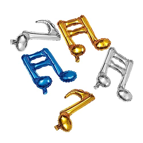 Ciieeo 10 Stück Teiliges Musiknoten Folienballon in Gold Silber und Blau Einzigartige Party Dekoration für Geburtstagsfeiern Hochzeiten und Besondere Anlässe Langlebig und von Ciieeo
