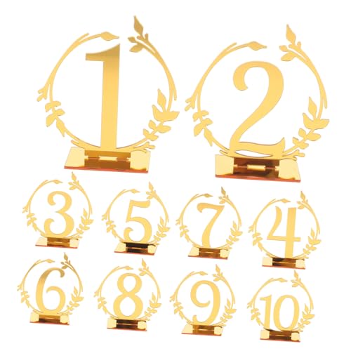 Ciieeo 10 Stück Teiliges Stilvolle Tischnummern Gold für Hochzeit Tischdekoration Robust und Kratzfest für Restaurants Bankette und Feierlichkeiten Leicht zu Reinigen und Vielseitig Ciieeo 10 Stück Teiliges Stilvolle Tischnummern Gold für Hochzeit Tischdekoration Robust und Kratzfest für Restaurants Bankette und Feierlichkeiten Leicht zu Reinigen und Vielseitig von Ciieeo