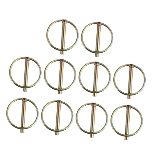 Ciieeo 10 Stück Teiliges Verzinkte Lynch Pins mit Feder und Ring Federbelastete Schnellverschluss sicherungsstifte für Landwirtschaftliche Traktoren Korrosionsbeständig und Langlebig Ciieeo 10 Stück Teiliges Verzinkte Lynch Pins mit Feder und Ring Federbelastete Schnellverschluss sicherungsstifte für Landwirtschaftliche Traktoren Korrosionsbeständig und Langlebig von Ciieeo