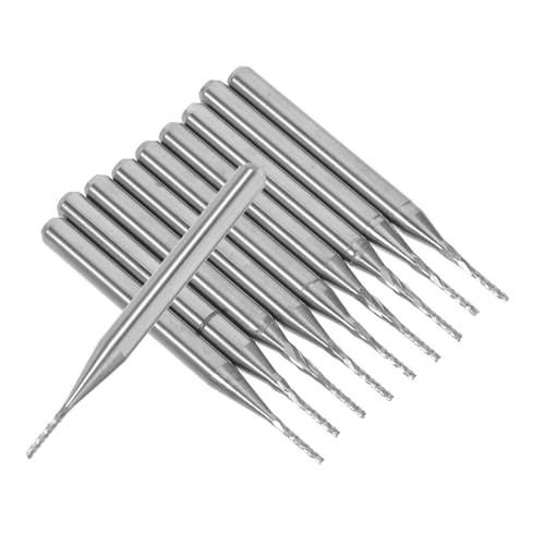 Ciieeo 10 Stück Teiliges Wolframstahl Fräsbohrer mit Schaft Hochgeschwindigkeits Cnc Gravur Bits für Pcb Leiterplatten und Hartmaterialien Präzise Bohr Fräswerkzeuge von Ciieeo
