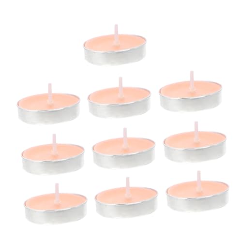 Ciieeo 10 Stück Unscented Rosa Schwimmkerzen aus Paraffinwachs Lange Brenndauer Std für Hochzeit Tischdeko Party und Festliche Dekoration von Ciieeo