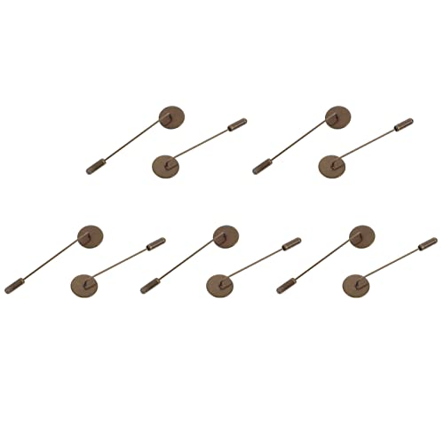 Ciieeo 10 Stück runde Tablett, flache runde Anstecknadel, runde Anstecknadel, Sicherheitsbrosche, Anstecknadeln, Gold, Silber, Bronze Ciieeo 10 Stück runde Tablett, flache runde Anstecknadel, runde Anstecknadel, Sicherheitsbrosche, Anstecknadeln, Gold, Silber, Bronze von Ciieeo