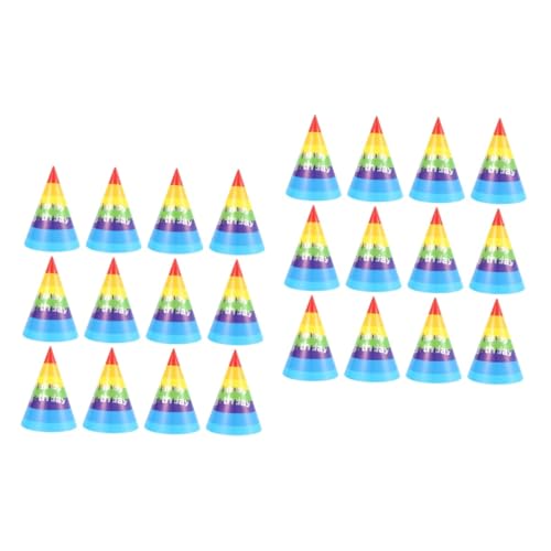 Ciieeo Partyhüte Für Kinder 100 Stk Geburtstagsmützen für Kinder Geburtstagspapier Kegelhut Papier Dreieckiger Partyhut Hüte Geburtstagshut Geburtstagsparty-Kappe Geburtstag liefert Party von Ciieeo