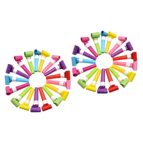 Ciieeo 100 Stk Partypfeife Spielzeug Kinder Spielset Kinderspielzeug Kinder Pfeifen Für Kinder Geburtstags-gebläse Partygeschenke Pfeifen Partybevorzugungsgebläse Spielzeuge 6cm Blasrolle von Ciieeo