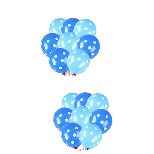 Ciieeo 100 Stück 12 Partyballons hochzeitsdeko partyhüte kindergeburtstag Partyzubehör party decoration blue balloons Dekor schmücken Luftballons Hochzeitsballons Latexballons Emulsion von Ciieeo