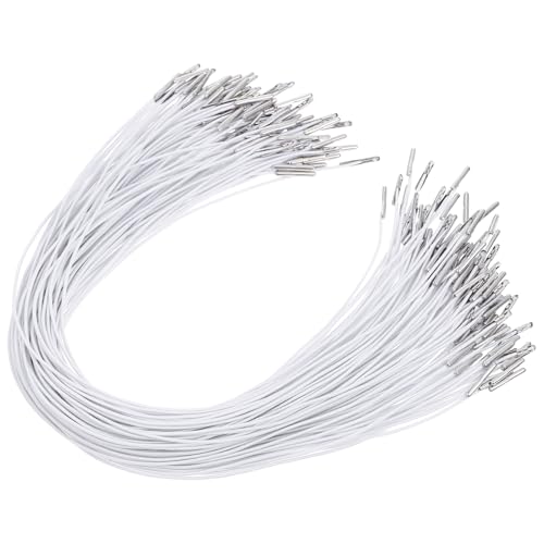 Ciieeo 100 Stück DIY Handwerk Elastische Seil Maskenherstellung Elastische Seile Weiße Polypropylenschnüre für Hüte und Kleidung von Ciieeo