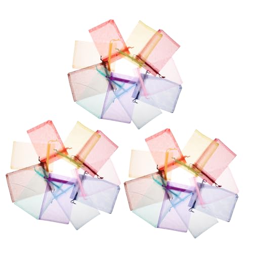 Ciieeo 100 Stück Organza Schmuckbeutel mit Zugband Geschenktüten für Hochzeiten Partys Geburtstage Leicht Tragbar Vielseitig Einsetzbar zur Aufbewahrung Kleiner Gegenstände von Ciieeo