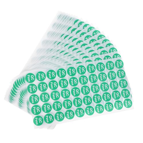 Ciieeo 1000Stücke Qc Passed Aufkleber für Qualitätskontrolle Runde Selbstklebende Etiketten für Lager Produktinspektion Langlebig Praktisch von Ciieeo