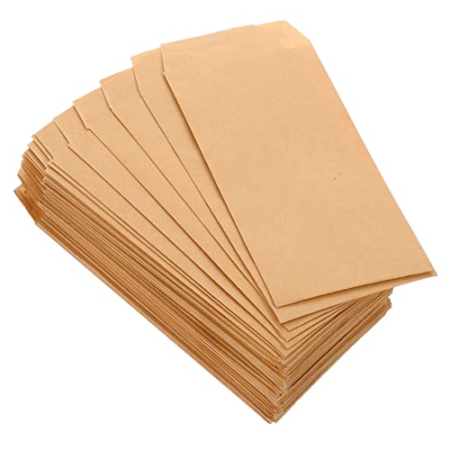 Ciieeo 100Stücke Münzumschläge aus Kraftpapier Selbstklebend für Aufbewahrung von Geld Samen Münzen Kleinen Gegenständen von Ciieeo
