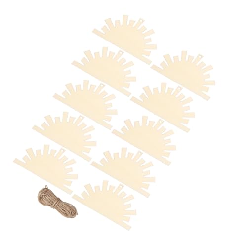 Ciieeo 10Stücke Unvollendete Holzausschnitte DIY Holzscheiben für Bastelprojekte Leere Holzstücke zum Gestalten Dekoration und Kreative Kunstprojekte von Ciieeo
