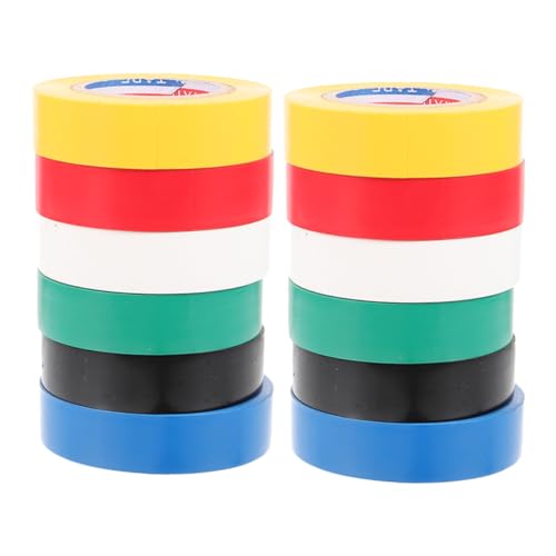 Ciieeo 12 Rollen Isolierband Beständig Weiß Schutz Draht Und dünn elektrisches Band Kabelbahn Elektroband farbig Wärmeband für Rohre lichtblockierendes Klebeband PVC Ciieeo 12 Rollen Isolierband Beständig Weiß Schutz Draht Und dünn elektrisches Band Kabelbahn Elektroband farbig Wärmeband für Rohre lichtblockierendes Klebeband PVC von Ciieeo