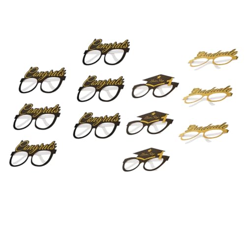 Ciieeo 12 Stück Abschlussbrillen Requisiten Hippie-Brille Brillenabschluss Brille für den Abschluss Abschlusspapierbrille Fotobrille aus Papier Requisiten für den Abschlussfotoautomaten von Ciieeo