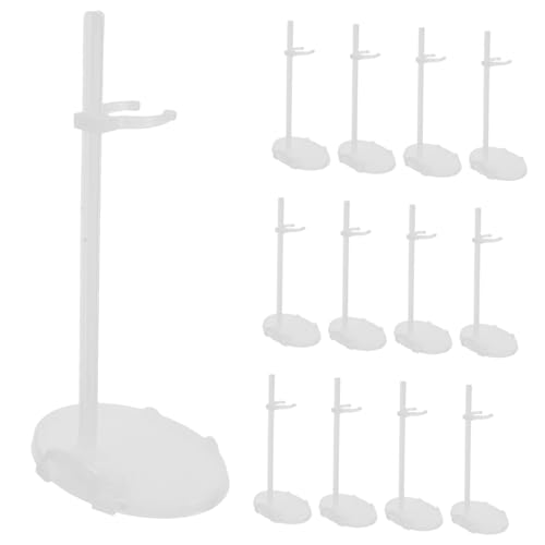 Ciieeo 12 Stück Figurenständer Stützrahmen für Puppen Puppe steht Displayhalter für Actionfiguren Puppenständer Plastik Transparent von Ciieeo