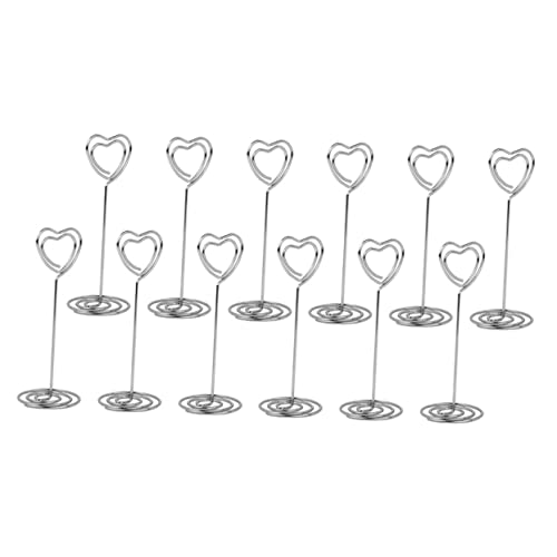 Ciieeo 12 Stück Herzförmige Kartenhalter Silber Dekorative Fotoclips und Tischkartenhalter für Hochzeit Party Memo und Notizhalter für Tischdekoration Ciieeo 12 Stück Herzförmige Kartenhalter Silber Dekorative Fotoclips und Tischkartenhalter für Hochzeit Party Memo und Notizhalter für Tischdekoration von Ciieeo