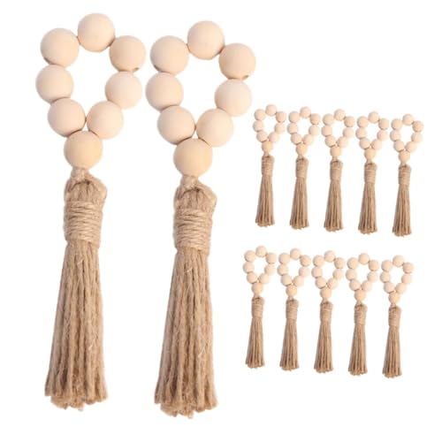 Ciieeo 12 Stück Holzperlen Serviettenringe mit Quasten Rustikale Tischdekoration für Hochzeit Feiern Thanksgiving und Besondere Anlässe Ciieeo 12 Stück Holzperlen Serviettenringe mit Quasten Rustikale Tischdekoration für Hochzeit Feiern Thanksgiving und Besondere Anlässe von Ciieeo
