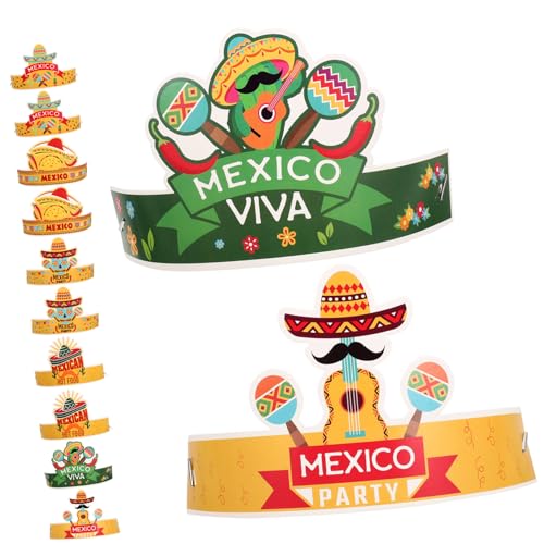 Ciieeo 12 Stück Mexikanische Fiesta Papiersombreros Bunte Partyhüte für Geburtstagsfeiern und Themenpartys Ciieeo 12 Stück Mexikanische Fiesta Papiersombreros Bunte Partyhüte für Geburtstagsfeiern und Themenpartys von Ciieeo