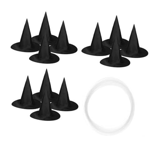 Ciieeo 12 Stück Teiliges Halloween Hängende Kleine Hexenhüte Faltbare Schwarze Hexenhut Deko für Party Garten Veranda Fenster Schnelle und Platzsparende Halloween Dekoration Ciieeo 12 Stück Teiliges Halloween Hängende Kleine Hexenhüte Faltbare Schwarze Hexenhut Deko für Party Garten Veranda Fenster Schnelle und Platzsparende Halloween Dekoration von Ciieeo