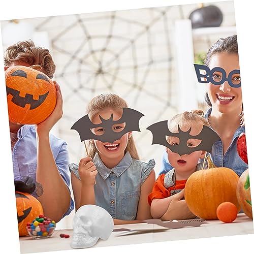 Ciieeo 12 Stück Teiliges Schaumstoff Schädelkopf Halloween Deko zum Aufhängen Leichte Wiederverwendbare DIY Gruselköpfe Blanko Schädel für Halloween Party und Geisterfest von Ciieeo