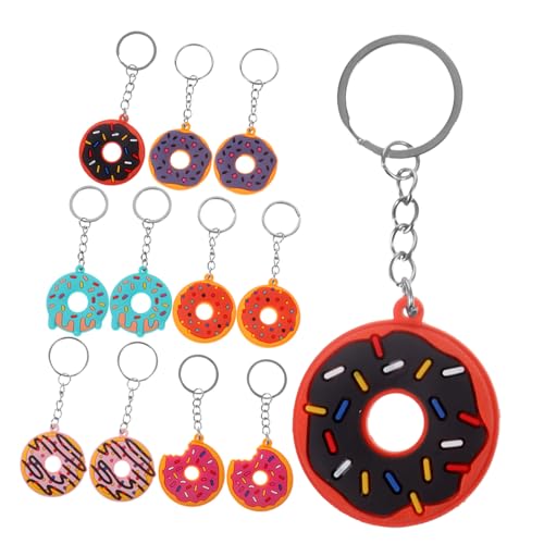 Ciieeo 12 Stück Teiliges Süßes Donut Schlüsselanhänger aus Langlebigem PVC Realistische Kuchenanhänger und Taschenanhänger Farbenfrohe Niedliche Hängeornamente für Party und Alltag Ciieeo 12 Stück Teiliges Süßes Donut Schlüsselanhänger aus Langlebigem PVC Realistische Kuchenanhänger und Taschenanhänger Farbenfrohe Niedliche Hängeornamente für Party und Alltag von Ciieeo
