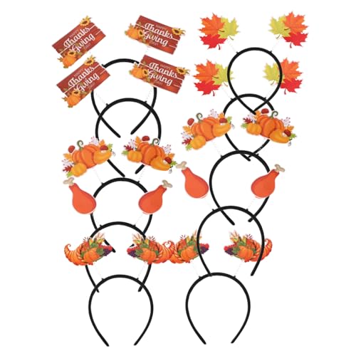 Ciieeo 12 Stück Teiliges Thanksgiving Haarreif Leichte Dekorative Party Haarbänder mit Truthahn-design für Herbstfeiern und Familienpartys Vielseitig Einsetzbare Festtags-accessoires von Ciieeo
