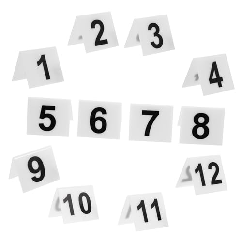 Ciieeo 12 Stück Teiliges Zahlenmarker für Aufsteller mit doppelseitigen Zahlen wiederverwendbar robust für Detektivspiele Partys und Restaurant Tischnummerierung Ciieeo 12 Stück Teiliges Zahlenmarker für Aufsteller mit doppelseitigen Zahlen wiederverwendbar robust für Detektivspiele Partys und Restaurant Tischnummerierung von Ciieeo