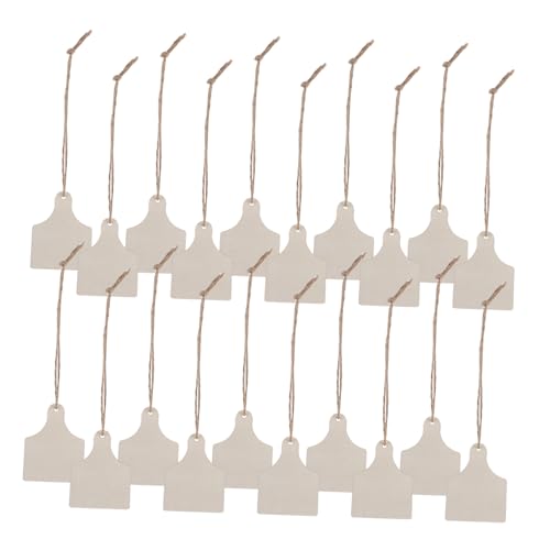 Ciieeo 120 Sätze Mini Holzanhänger Rechteckige Unfertige Holzplatten zum Basteln Weihnachtsbaum Deko DIY Blanko Holzschild Anhänger für Weihnachten und Erntedankfest von Ciieeo
