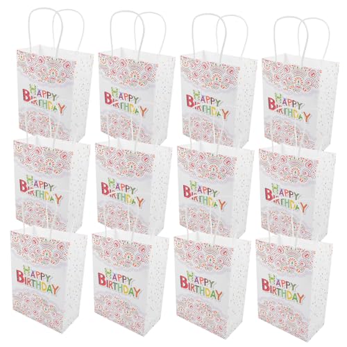 Ciieeo Cartoon Geburtstag Party Favors Taschen 12pcs Große Geburtstag Tasche Handheld Leckereien Verpackung Taschen von Ciieeo