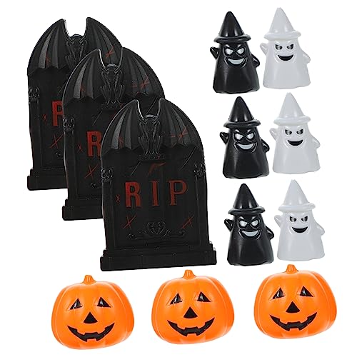 Ciieeo 12Stücke Teiliges Halloween Tischdekorationsset DIY Landschaftsverzierung mit Kürbissen Grabsteinen und Geistern für Partys für Zuhause und Veranstaltungen Ciieeo 12Stücke Teiliges Halloween Tischdekorationsset DIY Landschaftsverzierung mit Kürbissen Grabsteinen und Geistern für Partys für Zuhause und Veranstaltungen von Ciieeo