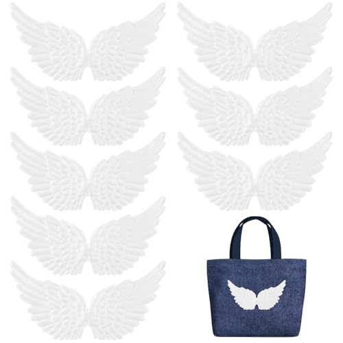 Ciieeo 12er Set Weiße Engel-Flügel für Bastelarbeiten, Mini DIY Dekorations-Accessoires, Stoffflügel für Kostüme und Rucksack-Zubehör Ciieeo 12er Set Weiße Engel-Flügel für Bastelarbeiten, Mini DIY Dekorations-Accessoires, Stoffflügel für Kostüme und Rucksack-Zubehör von Ciieeo