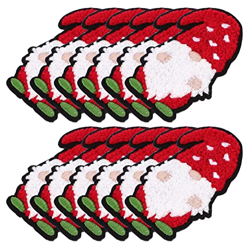 Ciieeo 12st Weihnachts-patch-stickerei Kleine Hutflecken Applikationen Hutflicken Selber Machen Weihnachtsmann-patches Aufkleber Zum Nähen Von Taschen Kappen Weihnachten Mantel Polyester von Ciieeo