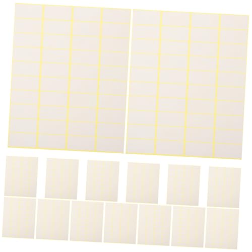 Ciieeo 15 Blatt Preisschildaufkleber Beschreibbare Etiketten Einfarbige Kleine Etikettenaufkleber Leicht Klebend Beschreibbar Beschriftbar Leere Aufkleber Selbstklebendes von Ciieeo