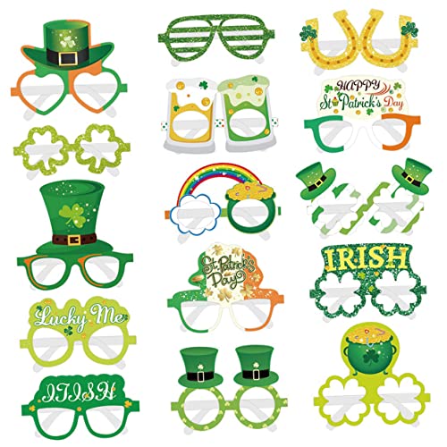 Ciieeo 15 Stück Teiliges Patrick's Day Brillen aus Papier Shamrock Design Festliche Fotorequisiten und Partyaccessoires für Erwachsene und Jugendliche für Kostüm und Maskenpartys Ciieeo 15 Stück Teiliges Patrick's Day Brillen aus Papier Shamrock Design Festliche Fotorequisiten und Partyaccessoires für Erwachsene und Jugendliche für Kostüm und Maskenpartys von Ciieeo