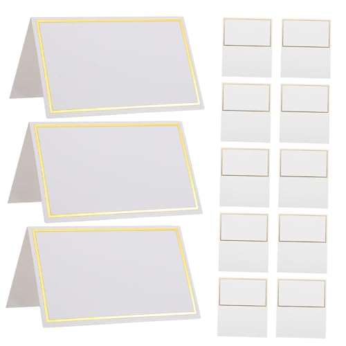 Ciieeo 150 Stück Teiliges Blanko Tischkarten mit Goldenem Rand Papier Platzkarten für Hochzeit Bankett Dinnerparty und Festliche Events Elegante Namensschilder für Tischdekoration und Ciieeo 150 Stück Teiliges Blanko Tischkarten mit Goldenem Rand Papier Platzkarten für Hochzeit Bankett Dinnerparty und Festliche Events Elegante Namensschilder für Tischdekoration und von Ciieeo