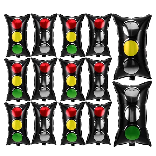 Ciieeo 16 Stück Auto-Geburtstagsdekorationsballons: Riesige Ampel – Rennfolienballons – für Automobiltransport, Baubedarf, Babyparty, Party, Junge, Mädchen Ciieeo 16 Stück Auto-Geburtstagsdekorationsballons: Riesige Ampel – Rennfolienballons – für Automobiltransport, Baubedarf, Babyparty, Party, Junge, Mädchen von Ciieeo