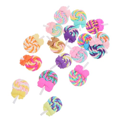 Ciieeo 17 Stück Simuliertes Lebensmittelspielzeug süße Kühlschrankmagnete süße Polymer-Ton-Perlen Zuckerperlen mit flacher Rückseite Kawaii-Anhänger aus Polymer -Tonzauber von Ciieeo