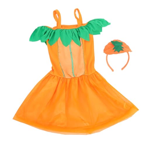 Ciieeo 1Satz Kürbis Kostüm Set für Halloween mit Kürbis Haarreifen und Tüll Rock für Partys und Cosplay Sorgt für Festliche von Ciieeo