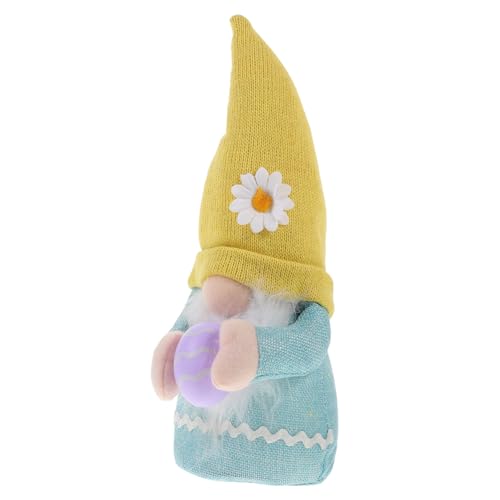 Ciieeo 1Stk Osterhase Easter teigroller Ostern osterfarbe Eier zu Ostern Ostern gesichtslose Puppe Gnom Gnomenpuppe zum Thema Ostern Osterpuppe Stoff Yellow von Ciieeo