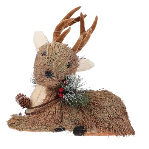 Ciieeo 1Stück Niedlicher Liegender aus Grasgeflecht Weihnachtsverzierung für Wohnzimmer Couchtisch und Esstisch Ciieeo 1Stück Niedlicher Liegender aus Grasgeflecht Weihnachtsverzierung für Wohnzimmer Couchtisch und Esstisch von Ciieeo
