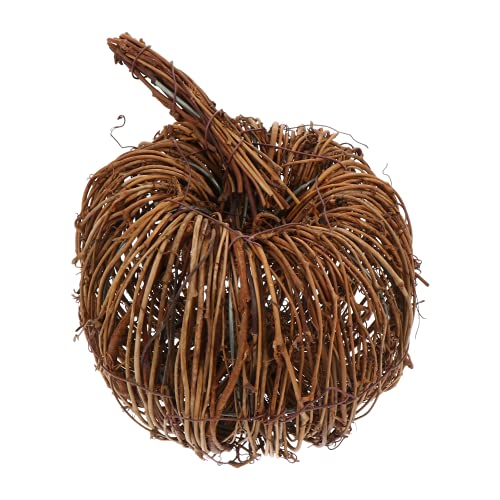 Ciieeo 1stk Halloween-Dekoration Kleiner Kürbis Kürbis Twist Kürbisse Basteln Einzigartige Ramenschale Lampenanhänger Dekoration Halloween Düse Runden Draht Party Weidenkürbis Nuss Rattan von Ciieeo