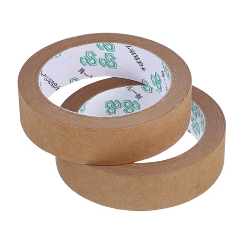 Ciieeo 2 Rollen Hochleistungsband Verstärkt Klebrig Streifen Klebeband Wickeln Weiß Heften Verstärken Versandband Für Pakete Diy -versiegelungsband Light Brown Bopp von Ciieeo