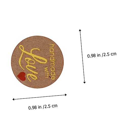 Ciieeo 2 Rollen Kraftpapier Backetiketten mit Goldprägung Selbstklebende Geschenkverpackungsaufkleber Starke Haftung für Bäckerei Party Süßigkeiten und Keksverpackung Geeignet von Ciieeo
