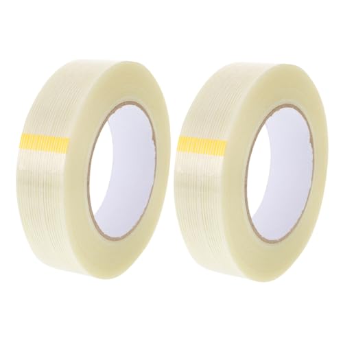 Ciieeo 2 Rollen Streifenfaserband Hängend Verpackung Für Stoff Fenster Dichtungsband Klebeband Schnallen Verstärktes Packband Verstärktes Band Transparent Glasfaser von Ciieeo