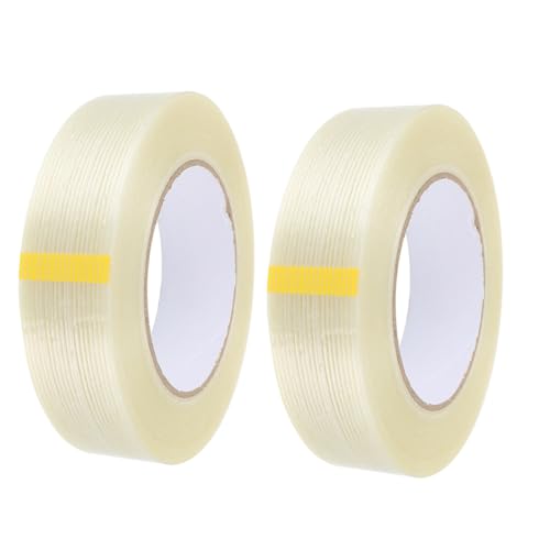 Ciieeo 2 Rollen Verstärktes packband Hochklebendes Reparatur Verpackungsband für Industrie und Haushalt Starkes Rückstandsfreies Klebeband für Zelte Kanäle Dachrinnen und von Ciieeo