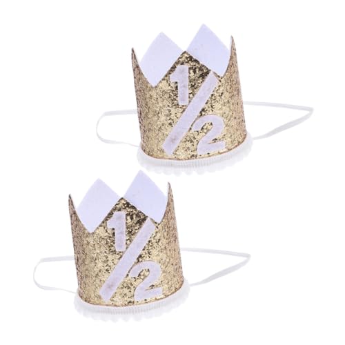 Ciieeo 2 STÜCK Teiliges Halbjähriger Kindergeburtstags Kronenhut Glitzerndes Stirnband Bequemer Leichter Fotospaß für Monate Alte Junge Mädchen Festliche Partydekoration Weiß Ciieeo 2 STÜCK Teiliges Halbjähriger Kindergeburtstags Kronenhut Glitzerndes Stirnband Bequemer Leichter Fotospaß für Monate Alte Junge Mädchen Festliche Partydekoration Weiß von Ciieeo