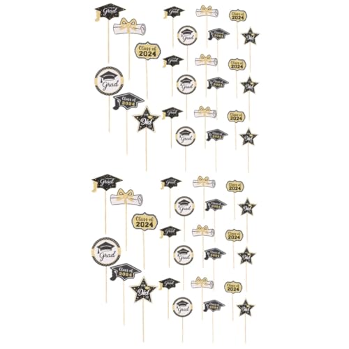 Ciieeo 2 Sätze Cupcake Toppers Für Graduierungsfeier Einstecker Für Abschlusskuchen Kreative Dekoration Für Partys Und Desserts Abschlussfeier Accessoires 24 Stück * 2 Ciieeo 2 Sätze Cupcake Toppers Für Graduierungsfeier Einstecker Für Abschlusskuchen Kreative Dekoration Für Partys Und Desserts Abschlussfeier Accessoires 24 Stück * 2 von Ciieeo