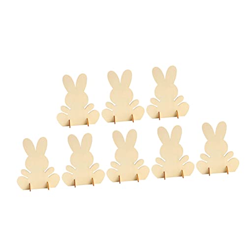 Ciieeo 2 Sätze Dekoration Osterhasen Deko Teiliges DIY Bastelset zum Bemalen Flache Holzfiguren für Frühling und Osterfest von Ciieeo